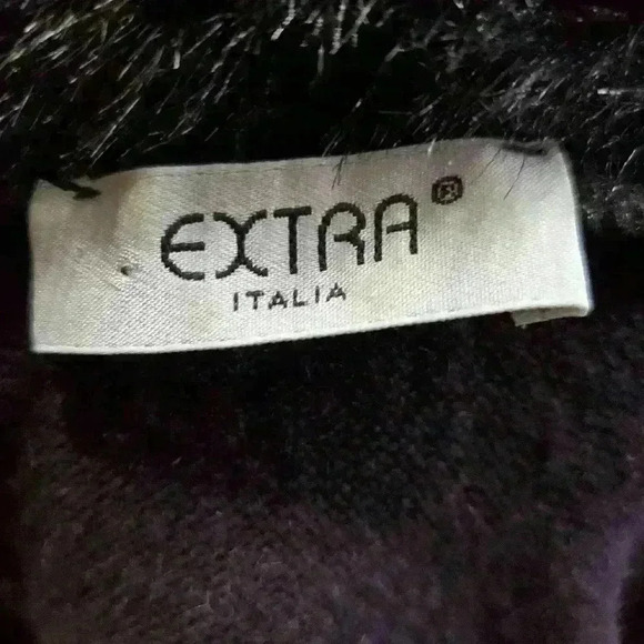 Extra Italia black angora and wool sweater jacket. size small - Picture 9 of 11
